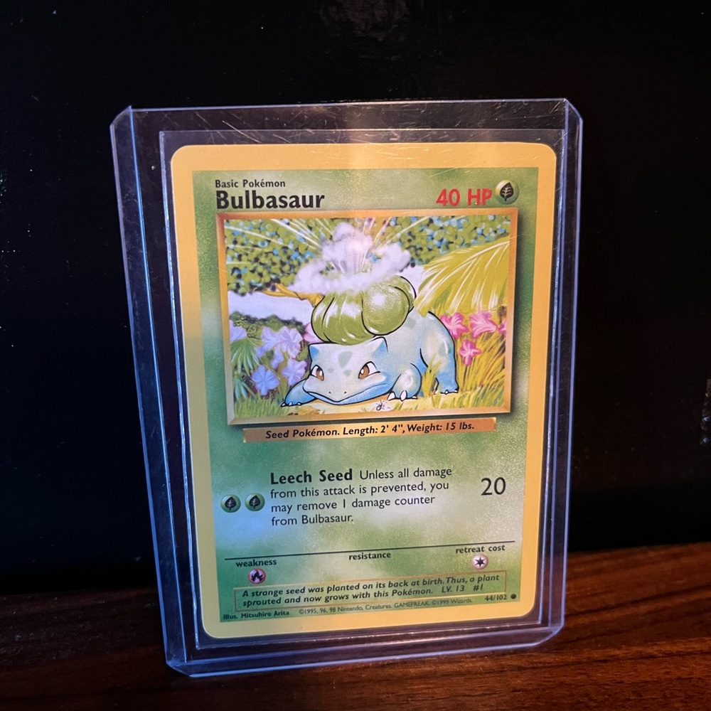 Pokémon TCG Bulbasaur Base Set 44/102 Regular Unlimited Common